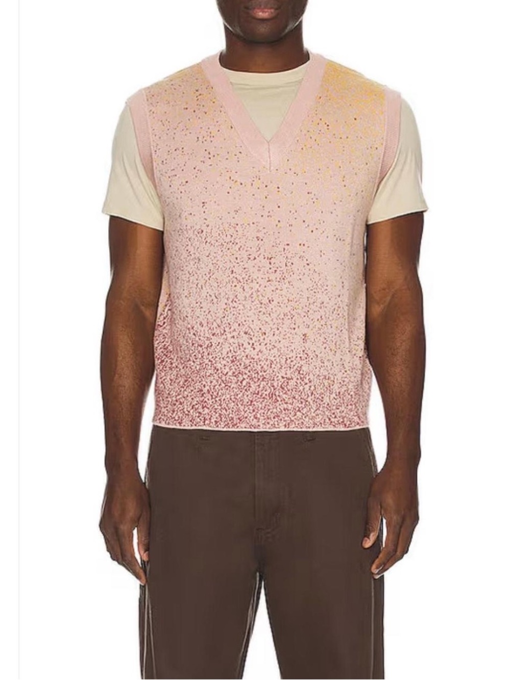 NEW JUNGLES JUNGLES Knitted Gradient 
Pink Multi Sweater Vest Size S